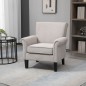 Butaca de Salón Tapizada en Tela Sillón Relax con Reposabrazos Asiento Extraíble para Dormitorio 79x78x87 cm Gris