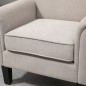 Butaca de Salón Tapizada en Tela Sillón Relax con Reposabrazos Asiento Extraíble para Dormitorio 79x78x87 cm Gris