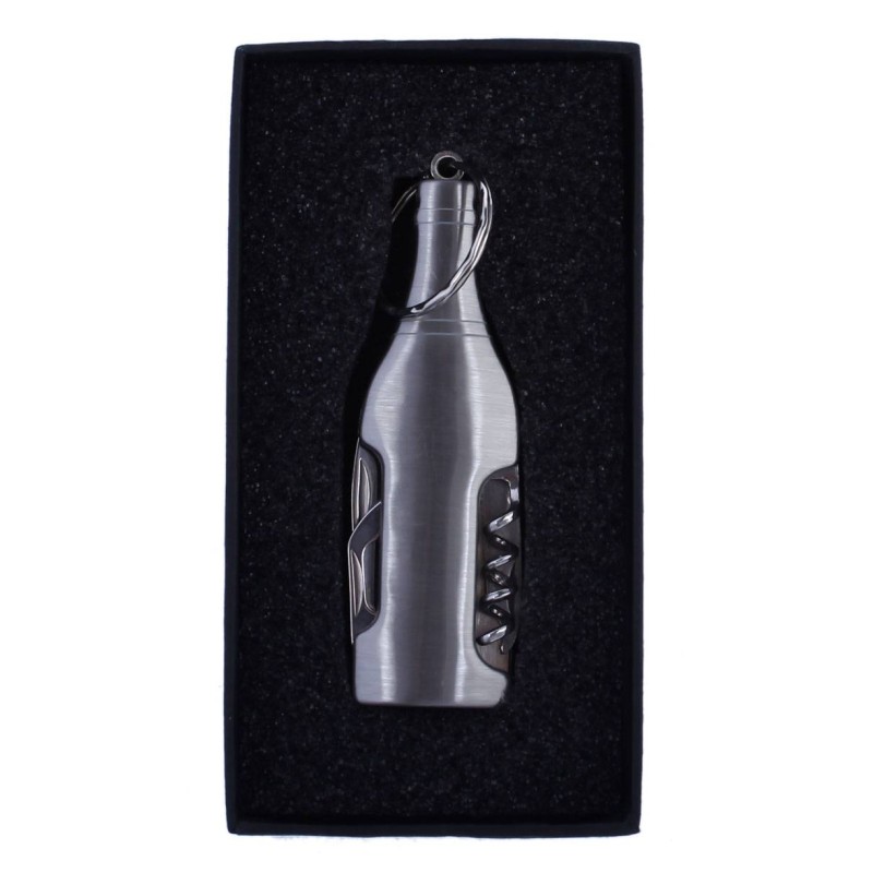 LLAVERO BOTELLA NAVAJA + MULTIUSOS EN CAJA