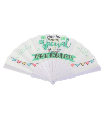 ABANICO TELA "FRASES"