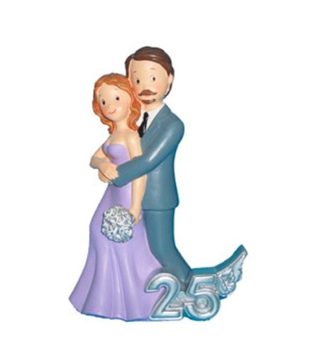FIGURA PASTEL 25 ANIVERSARIO ABRAZO