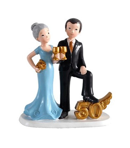 FIGURA PASTEL 50 ANIVERSARIO COPAS