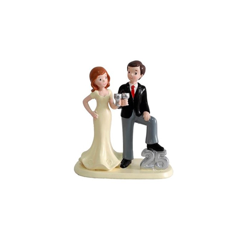 FIGURA PASTEL 25 ANIVERSARIO COPAS