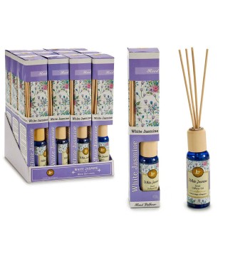 DISPLAY 12 AMBIENTADORES MIKADOS 50ML CON VARILLAS JAZMIN