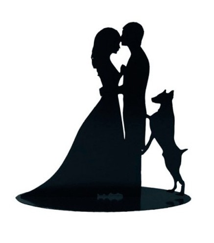 FIGURA PASTEL METÁLICA PERRO