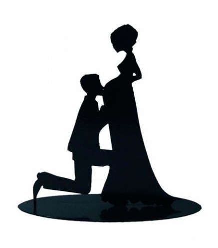 FIGURA PASTEL METÁLICA EMBARAZADA