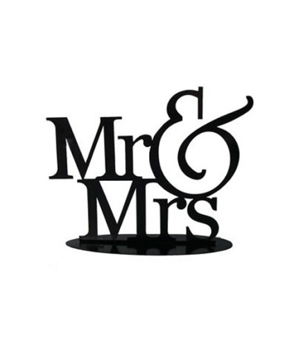 FIGURA PASTEL METÁLICA MR&MRS