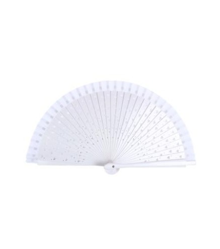 ABANICO BLANCO DE CORAZONES