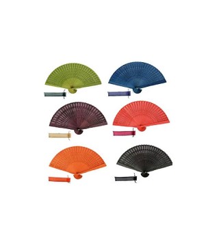 ABANICO DE MADERA CALADO SURTIDO