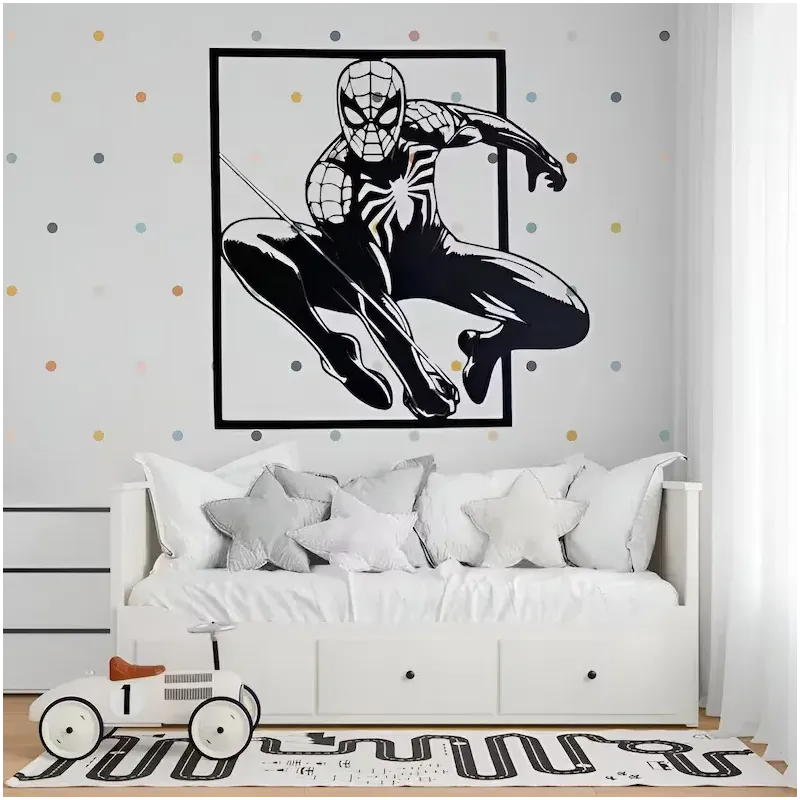 Spideman Silueta en Marco