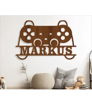 Letrero con Nombre de Controlador de Juego