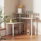 Estantería de Cocina de 3 Niveles con 3 Baldas Giratorias Marco de Metal y Diseño Escalonado para Comedor Salón Natural Estantería de Cocina de 3 Niveles con 3 Baldas Giratorias Marco de Metal y Diseño Escalonado para Comedor Salón Natural