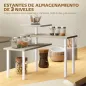 Estantería de Cocina de 3 Niveles con 3 Baldas Giratorias Marco de Metal y Diseño Escalonado para Comedor Salón Natural Estantería de Cocina de 3 Niveles con 3 Baldas Giratorias Marco de Metal y Diseño Escalonado para Comedor Salón Natural