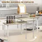 Estantería de Cocina de 3 Niveles con 3 Baldas Giratorias Marco de Metal y Diseño Escalonado para Comedor Salón Natural Estantería de Cocina de 3 Niveles con 3 Baldas Giratorias Marco de Metal y Diseño Escalonado para Comedor Salón Natural