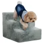 Escalera para Perros de 3 Peldaños con Funda Extraíble y Lavable para Mascotas Mayores para Cama Sofá 46x35x35 cm Gris Escalera para Perros de 3 Peldaños con Funda Extraíble y Lavable para Mascotas Mayores para Cama Sofá 46x35x35 cm Gris
