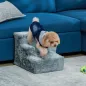 Escalera para Perros de 3 Peldaños con Funda Extraíble y Lavable para Mascotas Mayores para Cama Sofá 46x35x35 cm Gris Escalera para Perros de 3 Peldaños con Funda Extraíble y Lavable para Mascotas Mayores para Cama Sofá 46x35x35 cm Gris