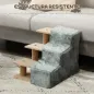 Escalera para Perros de 3 Peldaños con Funda Extraíble y Lavable para Mascotas Mayores para Cama Sofá 46x35x35 cm Gris Escalera para Perros de 3 Peldaños con Funda Extraíble y Lavable para Mascotas Mayores para Cama Sofá 46x35x35 cm Gris