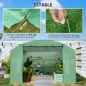 Invernadero de Túnel 4x3x2 m con 6 Ventanas 3 Puertas Enrollables Cubierta de PE y Estructura de Acero Galvanizado Verde Invernadero de Túnel 4x3x2 m con 6 Ventanas 3 Puertas Enrollables Cubierta de PE y Estructura de Acero Galvanizado Verde