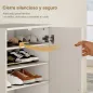 Zapatero Entrada Recibidor con 2 Puertas 6 Estantes Ajustables para 14 Pares de Zapatos 55x35x108 cm Blanco