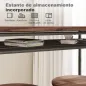 Mesa Alta de Cocina con 2 Taburetes Industrial Estante Abierto Reposapiés Ahorro de Espacio para Espacios Reducidos Mesa Alta de Cocina con 2 Taburetes Industrial Estante Abierto Reposapiés Ahorro de Espacio para Espacios Reducidos