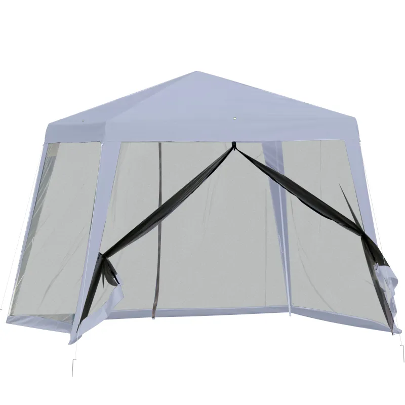 Carpa de Jardín 3x3 m Cenador con 4 Partes Laterales Mosquitera con Cremallera Protección UV Impermeable para Patio Exterior Eve