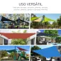 Toldo Vela Rectangular 4x6 m con Anti-UV Anillas de Acero Inoxidable y Cuerdas de Nylon para Jardín Patio Azul Toldo Vela Rectangular 4x6 m con Anti-UV Anillas de Acero Inoxidable y Cuerdas de Nylon para Jardín Patio Azul