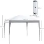 Carpa Plegable 3x3 m con Bolsa de Transporte Altura Ajustable Anti-UV para Terraza Patio Playa Blanco Plata