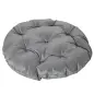Sillón Papasan Giratorio de Ratán Sintético con Cojín Carga 160 kg para Exterior Jardín Terraza 87x97x86 cm Gris