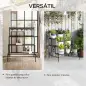 Soporte para Plantas de Tres Niveles con Diseño en Escalera y Estructura Metálica Resistente para Interior y Exterior