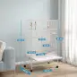 Jaula para Pájaros con Ruedas Bandeja Extraíble Puertas Comederos Perchas y Estante Inferior 79x49x133 cm Blanco Jaula para Pájaros con Ruedas Bandeja Extraíble Puertas Comederos Perchas y Estante Inferior 79x49x133 cm Blanco