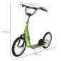 Patinete Infantil Patinete con 2 Ruedas Manillar Ajustable en Altura y Doble Freno Carga 100 kg 139x58x90-96 cm Verde