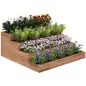 Jardinera de Madera Elevada de 4 Niveles con Diseño de Escalera para Cultivos Plantas Flores 113x113x46 cm Café Oscuro Jardinera de Madera Elevada de 4 Niveles con Diseño de Escalera para Cultivos Plantas Flores 113x113x46 cm Café Oscuro