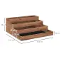 Jardinera de Madera Elevada de 4 Niveles con Diseño de Escalera para Cultivos Plantas Flores 113x113x46 cm Café Oscuro Jardinera de Madera Elevada de 4 Niveles con Diseño de Escalera para Cultivos Plantas Flores 113x113x46 cm Café Oscuro