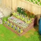 Jardinera de Madera Elevada de 4 Niveles con Diseño de Escalera para Cultivos Plantas Flores 113x113x46 cm Café Oscuro Jardinera de Madera Elevada de 4 Niveles con Diseño de Escalera para Cultivos Plantas Flores 113x113x46 cm Café Oscuro