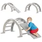 Escalada para Niños de 18-48 Meses 4 en 1 con Arco de Escalada Mecedora Rampa y Tobogán 164x70x57 cm Gris y Blanco Escalada para Niños de 18-48 Meses 4 en 1 con Arco de Escalada Mecedora Rampa y Tobogán 164x70x57 cm Gris y Blanco