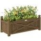 Jardinera de Madera Elevada para Cultivar Plantas Flores Hierba para Jardín Balcón Terraza 90x39x37 cm Café Oscuro