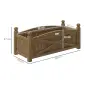 Jardinera de Madera Elevada para Cultivar Plantas Flores Hierba para Jardín Balcón Terraza 90x39x37 cm Café Oscuro