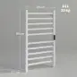 Toallero Eléctrico de Pared con Wi-Fi 10 Barras Temperatura Ajustable y Temporizador IPX4 45x11x80 cm Blanco
