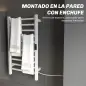 Toallero Eléctrico de Pared con Wi-Fi 10 Barras Temperatura Ajustable y Temporizador IPX4 45x11x80 cm Blanco