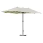Sombrilla Doble para Jardín 455x265x238 cm Parasol Grande con Manivela Manual Resistente al Agua Protección Solar Crema Sombrilla Doble para Jardín 455x265x238 cm Parasol Grande con Manivela Manual Resistente al Agua Protección Solar Crema
