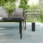 Conjunto de Muebles de Jardín 4 Piezas con Sofá Sillones Mesa de Centro y Cojines Natural y Gris Conjunto de Muebles de Jardín 4 Piezas con Sofá Sillones Mesa de Centro y Cojines Natural y Gris