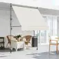 Toldo Manual Retráctil 200x120x210-310 cm para Balcón y Terraza con Altura Ajustable con Manivela Crema Toldo Manual Retráctil 200x120x210-310 cm para Balcón y Terraza con Altura Ajustable con Manivela Crema