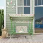 Columpio de Jardín Exterior para Niños de +3 Años con Toldo Ajustable Arnés de Seguridad 112x75x120 cm Verde Columpio de Jardín Exterior para Niños de +3 Años con Toldo Ajustable Arnés de Seguridad 112x75x120 cm Verde