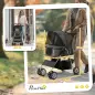 Carrito para Perros Pequeños con Toldo Ajustable Cesta de Almacenaje Portavasos y Ruedas 75x45x97 cm Gris Oscuro Carrito para Perros Pequeños con Toldo Ajustable Cesta de Almacenaje Portavasos y Ruedas 75x45x97 cm Gris Oscuro