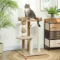 Árbol Rascador para Gatos con Plataforma Torre Escalador para Gatos con Plataforma Cama Postes Bolas 56x54x86 cm Marrón