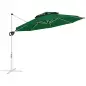 Parasol Excéntrico Ø292 cm con Manivela Giro 360° Inclinación Ajustable Doble Techo y Base Cruzada Verde Oscuro Parasol Excéntrico Ø292 cm con Manivela Giro 360° Inclinación Ajustable Doble Techo y Base Cruzada Verde Oscuro