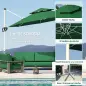 Parasol Excéntrico Ø292 cm con Manivela Giro 360° Inclinación Ajustable Doble Techo y Base Cruzada Verde Oscuro Parasol Excéntrico Ø292 cm con Manivela Giro 360° Inclinación Ajustable Doble Techo y Base Cruzada Verde Oscuro