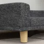 Sofá para Perros Grandes Cama Elevada para Perros con Cojín Lavable y Patas de Madera Carga 30 kg 98x67x25cm Gris Oscuro