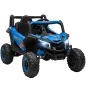 Coche Eléctrico para Niños UTV 12V con 2 Motores Control Remoto 2,4G Velocidad hasta 7 km/h Sistema de Suspensión Azul
