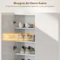 Zapatero Entrada Recibidor con 2 Puertas con Cierre Suave y Estantes Ajustables para 20 Pares de Zapatos Blanco Brillo Zapatero Entrada Recibidor con 2 Puertas con Cierre Suave y Estantes Ajustables para 20 Pares de Zapatos Blanco Brillo